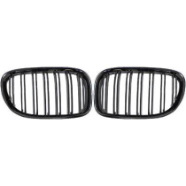 BMW 7-Serie F01 08-12 Dubbelribbad Blanksvart Sportgrill / Njurar Sport-Look DIEDERICHS